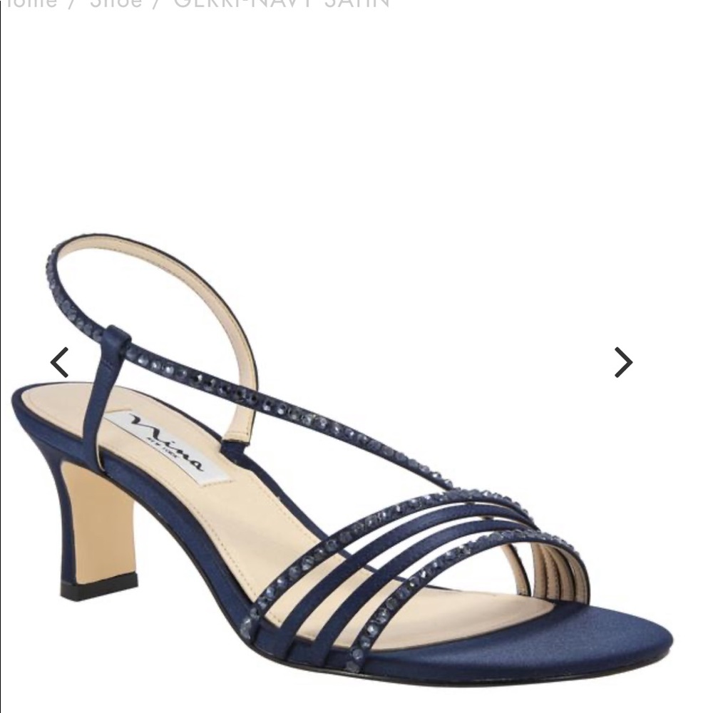 Nina Gerri Navy Evening Sandals